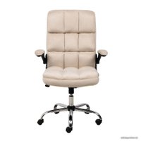 Офисное кресло AksHome Caesar Chrome (вельвет, светло-бежевый)