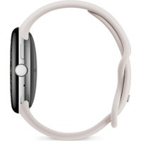 Умные часы Google Pixel Watch 4 LTE 45 мм (глянцевый серебристый/фарфор, спортивный силиконовый ремешок)