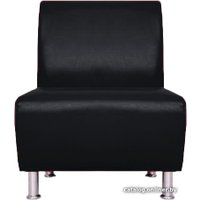 Интерьерное кресло Brioli Руди (экокожа, L22 черный)