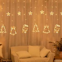 Гирлянда бахрома Серпантин Бахрома Волшебство 2.5 м 126 ламп LED (теплый белый)