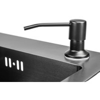 Кухонная мойка Saniteco 6045 Nano (с сифоном, дозатором и коландером)