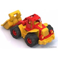 Трактор Нордпласт Трактор Богатырь с грейдером 99 (синий/желтый)