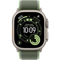 Умные часы Apple Watch Ultra 3 LTE 49 мм (титановый корпус, природный/зеленый, нейлоновый ремешок размера S/M)
