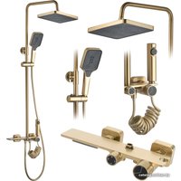 Душевая система  Rea Helix Matt Gold REA-P6621