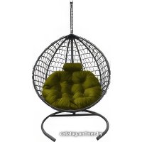 Подвесное кресло Craftmebel Кокон Капля Премиум (зеленый/графит)