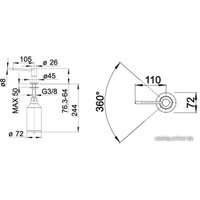Дозатор для моющего средства Blanco Piona (нержавеющая сталь с зеркальной полировкой)