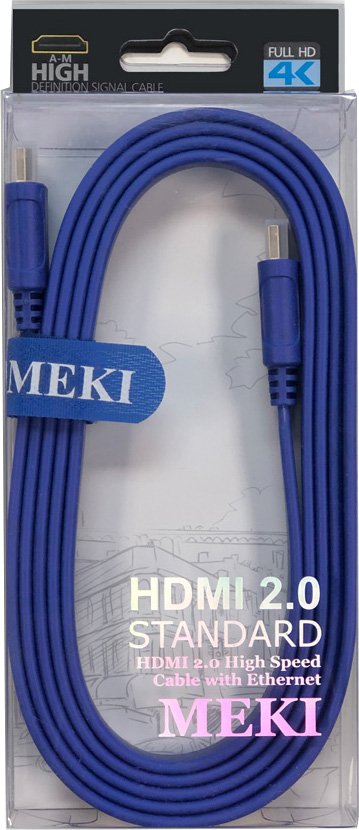 

Кабель Meki GH-T-2BE HDMI - HDMI (2 м, синий)