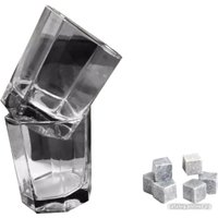 Набор стаканов для виски Amiro ABW-001 (2 стакана, 6 камней)