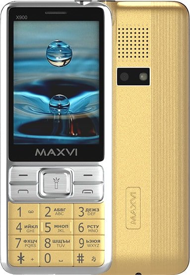 

Кнопочный телефон Maxvi X900 (золотистый)
