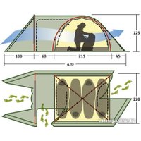 Треккинговая палатка AlexikA Tower 4 Plus (зеленый)