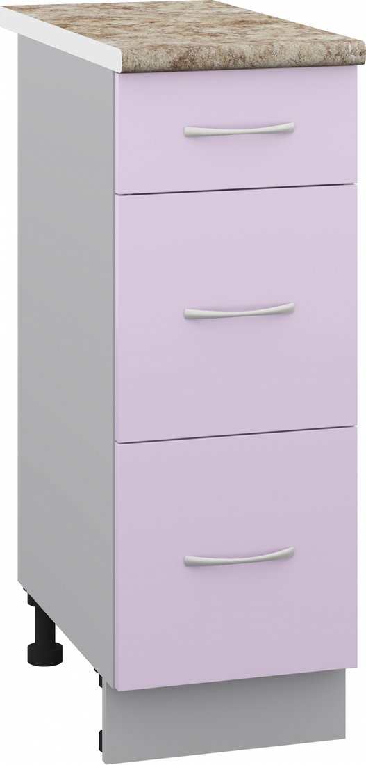 

Шкаф напольный Кортекс-мебель Корнелия Лира НШ30р3ш (сирень/мадрид)