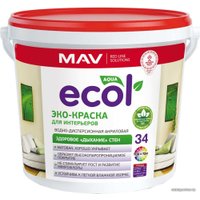 Краска Ecol 34 ВД-АК-2034 3 л (белый матовый)