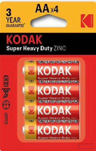 

Батарейка Kodak Super Heavy Duty Zinc AA R6-4BL 4 шт