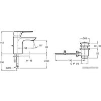 Смеситель Jacob Delafon Aleo+ E72312-CP