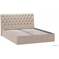 Кровать Трия Скарлет универсальная тип 1 с ПМ и заглушиной 160x200 (велюр мокко светлый)