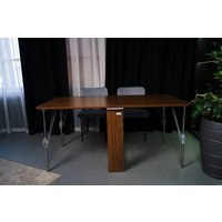 Стол-книга Stoloff Мечта 1600x850 (орех, опоры складные, углы закругленные с роликами и ручками)