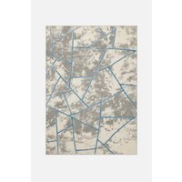 Ковер для жилой комнаты Radjab Carpet Амальфи Прямоугольник 01518B (2.4x3.4, C.Grey/L.Bule)