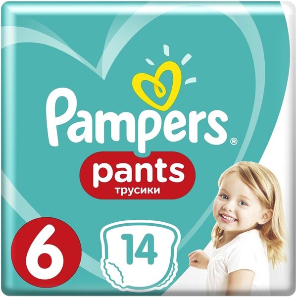 

Трусики-подгузники Pampers Pants 6 Extra Large (14 шт)