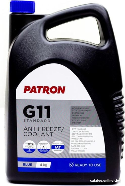 Антифриз Patron G11 Standard Blue 5кг