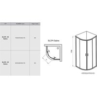 Душевой уголок Ravak Blix BLCP4 SABINA 90x90 (серебристый/графит)