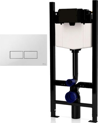 Инсталляция для унитаза Amo Norma Block H1140, 90/90 механическая с панелью смыва Lago (хром матовый)