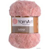 Пряжа для вязания Yarnart Mink 341 50 г 75 м (белый/розовый)