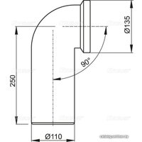 Фитинг Alcaplast Колено для унитаза 90 гр. A90-90