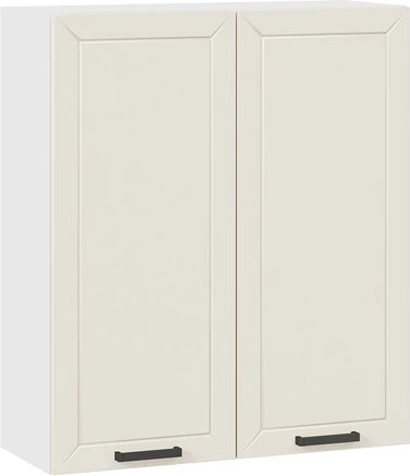 

Шкаф навесной Трия Лорас 1ВВ8 с двумя дверями (белый/холст брюле)