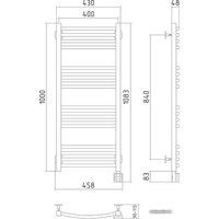 Полотенцесушитель Сунержа Аркус 1000x400