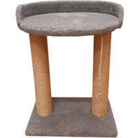 Когтеточка Bast С овальной полкой 55 (джут, серый)