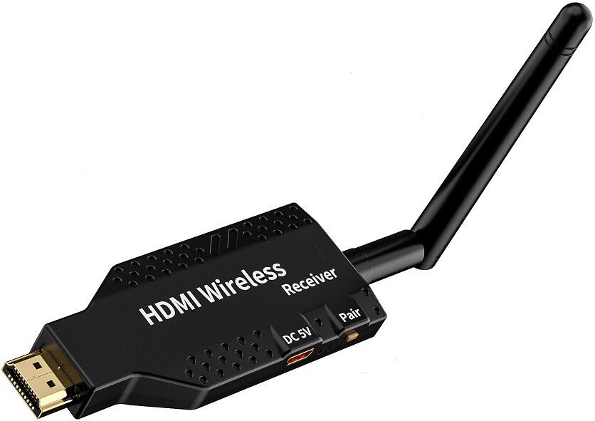 Удлинитель USBTOP Приемник HDMI по Wi-Fi до 50 метров, активный, FullHD 1080p, (черный)