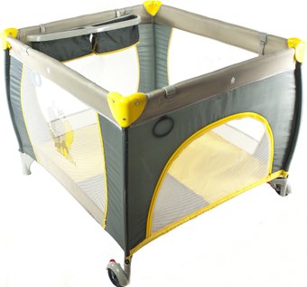 Игровой манеж ForKiddy Quadro plus (слоники, серый)