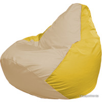 Кресло-мешок Flagman Груша Г2.1-148 (светло-бежевый/жёлтый)