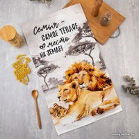 Полотенце Этель Семья 5473724 (коричневый/серый)