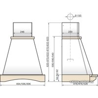 Кухонная вытяжка Elikor FL6634W1 (933981)