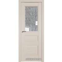 Межкомнатная дверь ProfilDoors 67U L 70x200 (санд/стекло дождь белый)