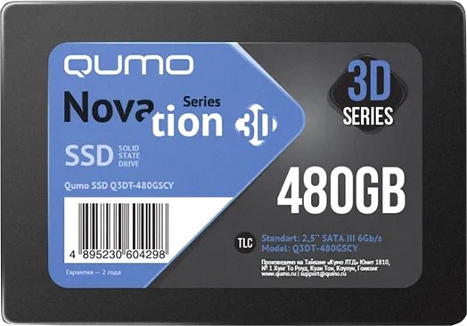 

SSD QUMO Novation 3D TLC 480GB Q3DT-480GSCY