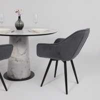 Кухонный стол Lepremo AV 1317 HPL+МДФ 1200 (виктори натуральный/черный)