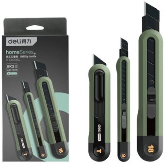 Нож строительный Deli HT4003L 3шт