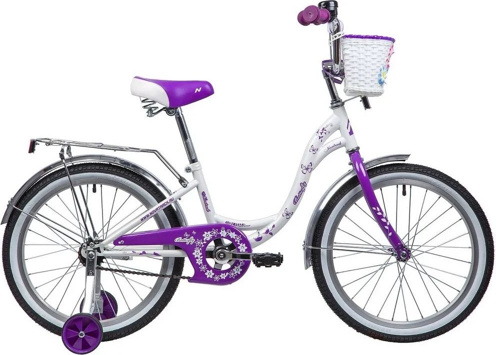 

Детский велосипед Novatrack Butterfly 20 2022 207BUTTERFLY.WVL23 (фиолетовый)