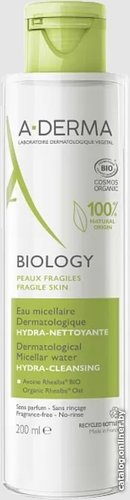 A-Derma Мицеллярная вода Biology дерматологическая для снятия макияжа 200 мл