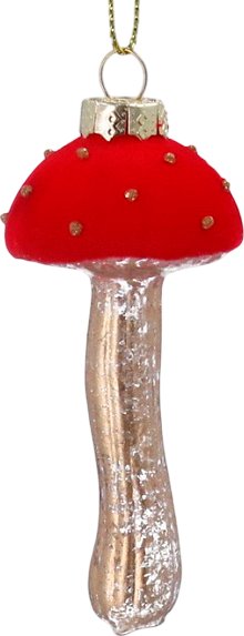 

Елочная игрушка Gisela Graham Alice in Christmas Land Мухомор (гриб) 02652