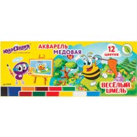 Акварельные краски Юнландия Веселый шмель 191319 (12 цв)