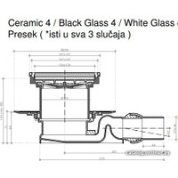 Трап/канал Pestan Confluo Standard Black Glass 4 Gold
