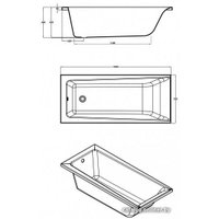Ванна Cersanit Lorena 160x70 (с ножками)