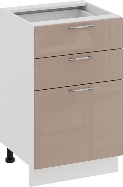 

Шкаф напольный Трия Весна 1Н5Я3 (белый/кофе с молоком)