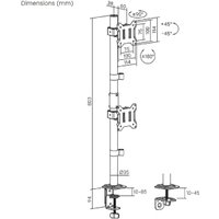 Кронштейн для монитора ErgoSmart Double Decker