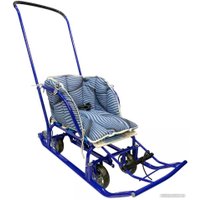 Сиденье для санок Сиденье Уют Матрас для санок (черный/голубой)