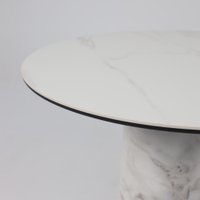 Кухонный стол Lepremo AV 2317 МДФ+керамика 900 (белый матовый Snow White/черный+HPL виктори натуральный)