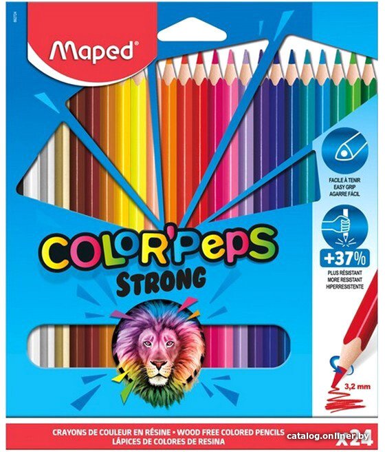 Набор цветных карандашей Maped Color' Peps Strong 862724 (24 цв)